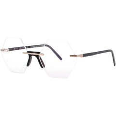 Andy Wolf Unisex Eyeglasses - Black Metal/Acetate Geometric Shape Frame | TRISTAN A