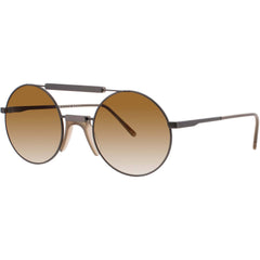 Andy Wolf Unisex Sunglasses - Gunmetal/Brown Oval Full Rim Frame | TURNOCK SUN COL D