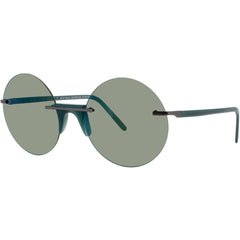 Andy Wolf Unisex Sunglasses - Green Metal/Acetate Rimless Frame | ZAIRE SUN COL E