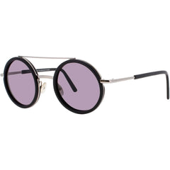 Andy Wolf Unisex Sunglasses - Silver/Black Round Full Rim Frame | BLISS SUN COL J