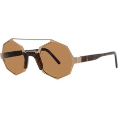 Andy Wolf Unisex Sunglasses - Gold/Havana Metal/Acetate Full Rim | ARLO SUN COL B