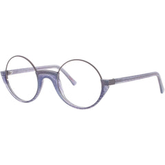 Andy Wolf Women's Eyeglasses - Violet Metal/Acetate Round Full Rim Frame | 5041 N
