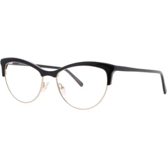 Andy Wolf Women's Eyeglasses - Black Metal/Acetate Cat Eye Full Rim Frame | 5081 A