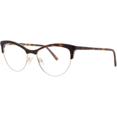 Andy Wolf Women's Eyeglasses - Brown Metal/Acetate Cat Eye Full Rim Frame | 5081 B