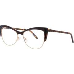 Andy Wolf Women's Eyeglasses - Brown Metal/Acetate Cat Eye Full Rim Frame | 5082 B