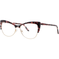 Andy Wolf Women's Eyeglasses - Berry Metal/Acetate Cat Eye Full Rim Frame | 5082 C