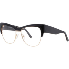 Andy Wolf Women's Eyeglasses - Black Metal/Acetate Cat Eye Full Rim Frame | 5084 A