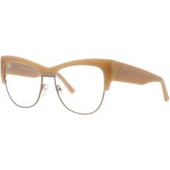 Andy Wolf Women's Eyeglasses - Brown Metal/Acetate Cat Eye Full Rim Frame | 5084 C
