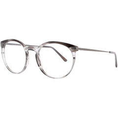 Andy Wolf Women's Eyeglasses - Grey Metal/Acetate Oval Shape Full Rim Frame | 5074 E