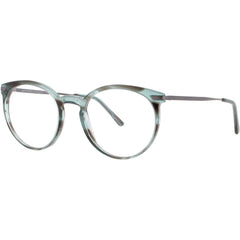 Andy Wolf Women's Eyeglasses - Teal Metal/Acetate Oval Shape Full Rim Frame | 5074 G