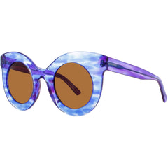 Andy Wolf Women's Sunglasses - Blue Acetate Cat Eye Shape Frame | MILLICENT SUN COL F