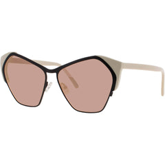 Andy Wolf Women's Sunglasses - White/Black Cat Eye Full Rim Frame | POWER SUN COL D