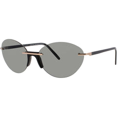 Andy Wolf Women's Sunglasses - Black Metal/Acetate Rimless Frame | ZURI SUN COL A