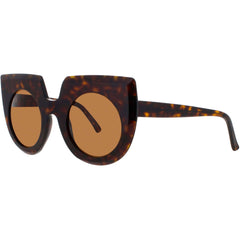 Andy Wolf Women's Sunglasses - Havana Acetate Oversized Shape Frame | DAPHNE SUN COL B