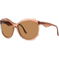 Andy Wolf Women's Sunglasses - Brown Acetate Cat Eye Shape Frame | ABIGAIL SUN COL C