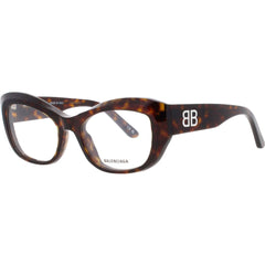 Balenciaga Women's Eyeglasses - Brown Acetate Cat Eye Full Rim Frame | BB0398O 002
