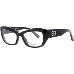 Balenciaga Women's Eyeglasses - Black Acetate Square Full Rim Frame | BB0399O 001