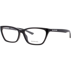 Balenciaga Women's Eyeglasses - Black Acetate Rectangular Shape Frame | BB0406O 001