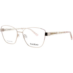 Bebe Women's Eyeglasses - Gold Metal Cat Eye Shape Full Rim Frame | BB5209 712