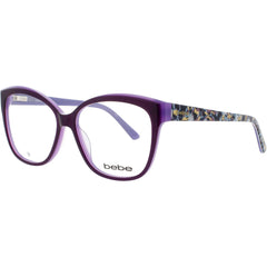 Bebe Women's Eyeglasses - Plum Plastic Cat Eye Shape Full Rim Frame | BB5214 502