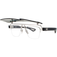 Bugatti Men's Sunglasses - Sterling Silver Metal Square Full Rim Frame | 01BRX SS
