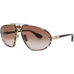 Bugatti Men's Sunglasses - Dark Tortoise/White Gold Metal Full Rim Frame | 10 DT/WG