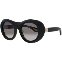 Bugatti Women's Sunglasses - Matte Black Acetate Oval Shape Full Rim Frame | 03 MBK