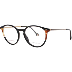 Carolina Herrera Women's Eyeglasses - Black/Havana Acetate Oval Frame | HER 0166 WR7