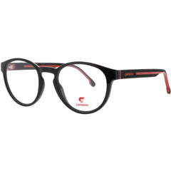 Carrera Men's Eyeglasses - Black/Red Plastic Full Rim Round Shape Frame | 8886 OIT