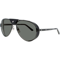Cartier Men's Sunglasses - Black Metal Full Rim Aviator Shape Frame | CT0296S 003
