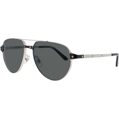 Cartier Men's Sunglasses - Silver Metal Full Rim Aviator Shape Frame | CT0425S 004