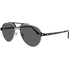 Cartier Men's Sunglasses - Silver Metal Full Rim Aviator Shape Frame | CT0476S 004