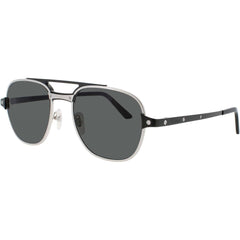 Cartier Men's Sunglasses - Black Metal Full Rim Pilot Gray Lens Frame | CT0477S 001