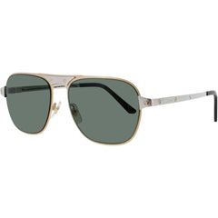 Cartier Men's Sunglasses - Gold Metal Full Rim Pilot Green Lens Frame | CT0532S 002