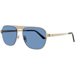 Cartier Men's Sunglasses - Silver Metal Full Rim Pilot Blue Lens Frame | CT0532S 003