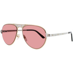 Cartier Men's Sunglasses - Gold Metal Full Rim Aviator Red Lens Frame | CT0533S 004
