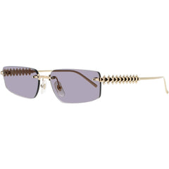 Cartier Unisex Sunglasses - Gold Metal Rimless Rectangular Shape Frame | CT0544S 001