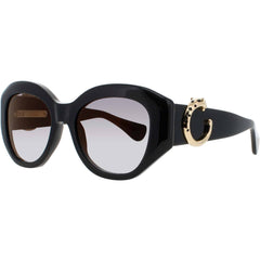 Cartier Women's Sunglasses - Black Plastic Full Rim Oversized Frame | CT0502S 001