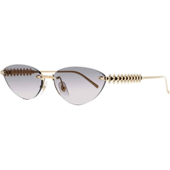 Cartier Women's Sunglasses - Gold Metal Rimless Cat Eye Shape Frame | CT0543S 001