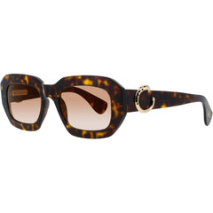 Cartier Women's Sunglasses - Havana Plastic Full Rim Rectangular Frame | CT0546S 002