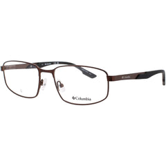 Columbia Men's Eyeglasses - Satin Brown Metal Full Rim Rectangular Frame | C3040 216