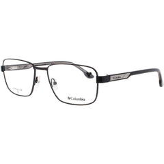 Columbia Men's Eyeglasses - Satin Black Metal Full Rim Rectangular Frame | C3048 002