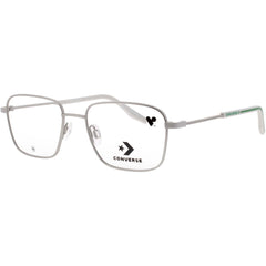 Converse Kid's Eyeglasses - Silver Metal Full Rim Rectangular Frame | CV1022Y 046