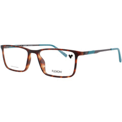 Flexon Unisex Eyeglasses - Matte Dark Tortoise Metal Rectangular Frame | EP8018 246