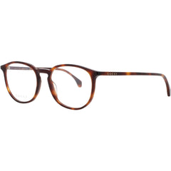 Gucci Men's Eyeglasses - Brown Acetate Full Rim Oval Clear Lens Frame | GG0551O 011