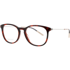 Gucci Men's Eyeglasses - Brown Acetate Full Rim Oval Clear Lens Frame | GG1049O 002