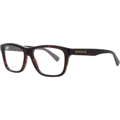 Gucci Men's Eyeglasses - Brown Acetate Full Rim Rectangular Shape Frame | GG1177O 005