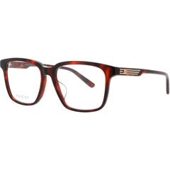 Gucci Men's Eyeglasses - Brown Acetate Full Rim Rectangular Shape Frame | GG1293OA 002