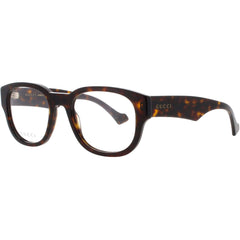 Gucci Men's Eyeglasses - Brown Acetate Full Rim Oval Clear Lens Frame | GG1429O 002