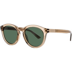 Gucci Men's Sunglasses - Brown Acetate Full Rim Oval Green Lens Frame | GG1501S 004